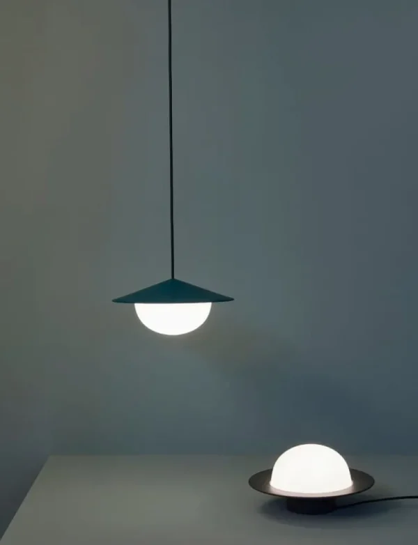 AGO Alley Still bordslampa, dimbar, liten, senap