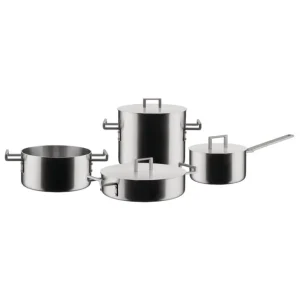 Alessi Convivio kastrullset, 4 grytor och 3 lock