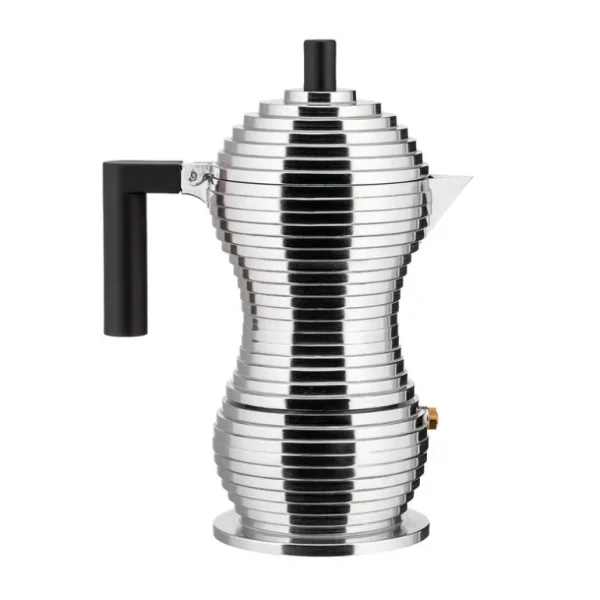 Alessi Pulcina espressobryggare för induktion, 3 koppar, aluminium - svart