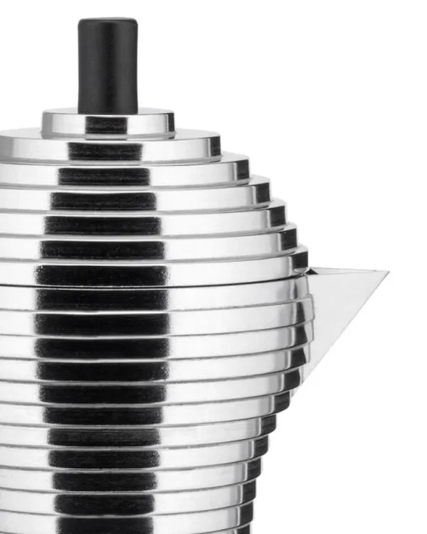 Alessi Pulcina espressobryggare för induktion, 3 koppar, aluminium - svart