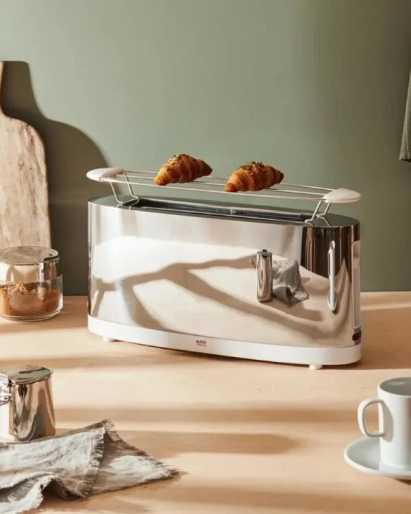 Alessi Toaster SG68, stål - vit