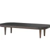 &Tradition Fly SC5 coffee table, smoked oak - black Marquina marble