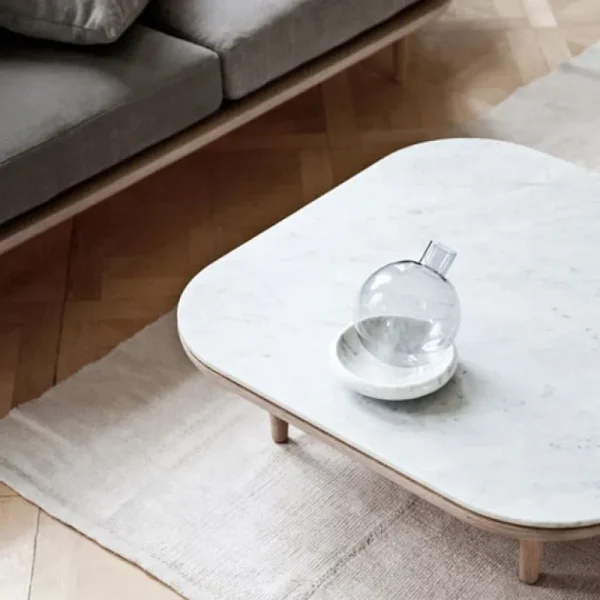 &Tradition Fly SC5 coffee table, smoked oak - black Marquina marble