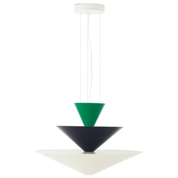&Tradition Gio LN15 pendel, 92 cm, signalgrön - mörkblå - ecru