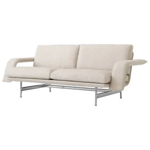 &Tradition Meantime AV30 2-sitsig soffa, polerad aluminium - beige Ecriture 0210