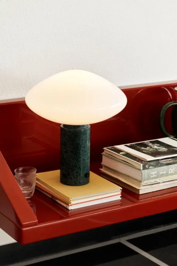 &Tradition Mist bordslampa AP17, Guatemala Verde-marmor - opalglas