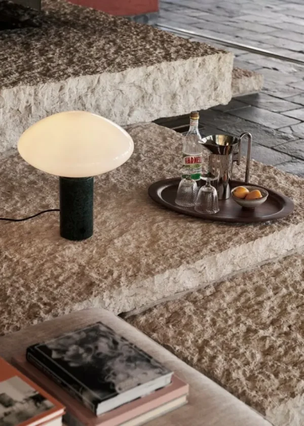 &Tradition Mist bordslampa AP17, Guatemala Verde-marmor - opalglas