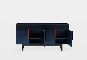 Ariake Aizome sideboard, indigo - svart - röd