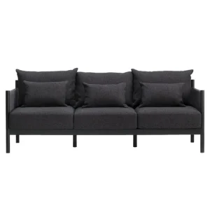 Ariake Braid soffa, 3-sits, svart