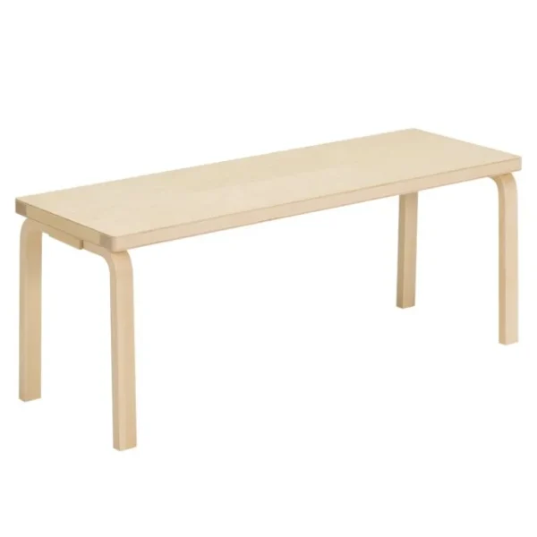 Artek Aalto bänk 153A, heltäckande sits, björk