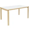 Artek Aalto bord 82A, björk - vit laminat