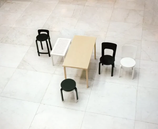 Artek Aalto Chair 66, svartlackad