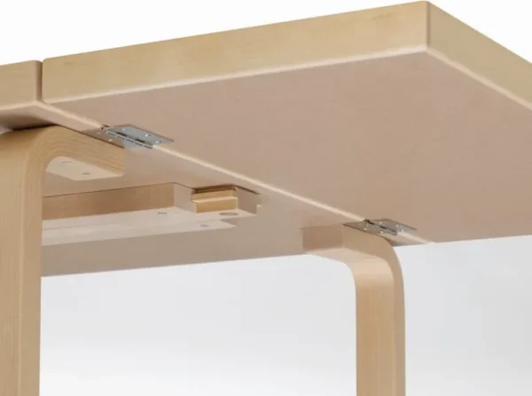 Artek Aalto klaffbord DL81C, björk - svart linoleum