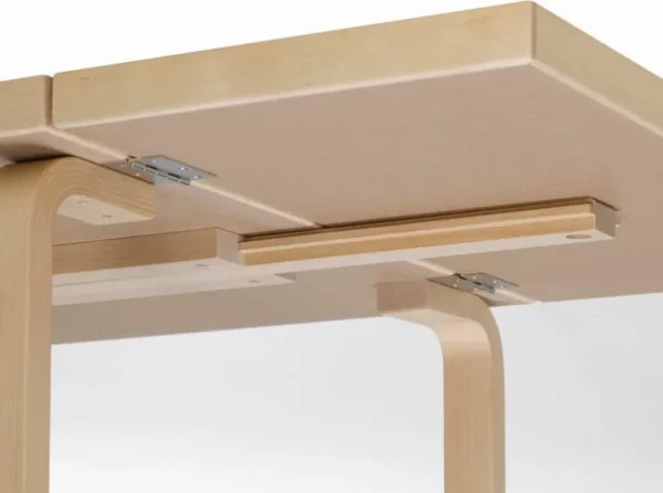 Artek Aalto klaffbord DL81C, björk - svart linoleum