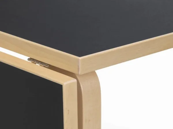 Artek Aalto klaffbord DL81C, björk - svart linoleum
