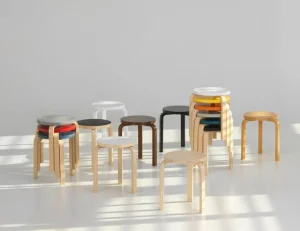 Artek Aalto pall 60, grå - björk