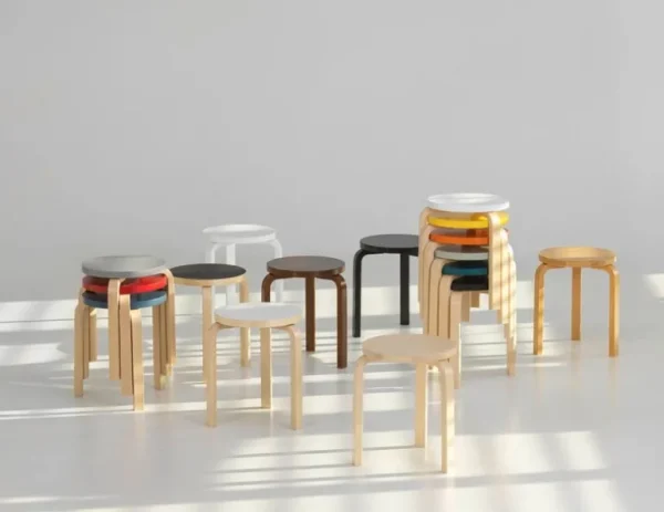 Artek Aalto pall 60, grå - björk