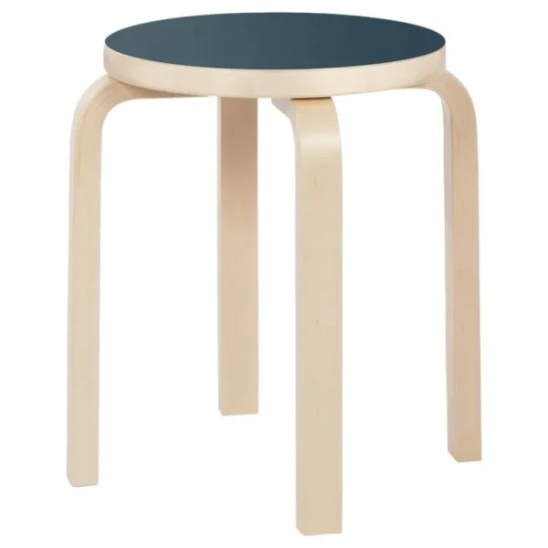 Artek Aalto pall E60, rökblått linoleum - valnöt