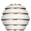 Artek Aalto pendellampa A331 ”Beehive”, vit - mässing
