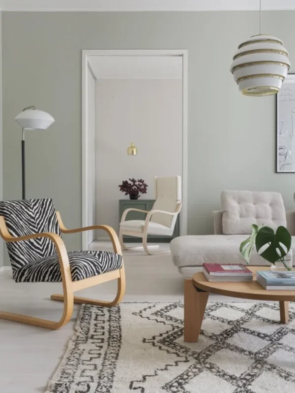 Artek Aalto pendellampa A331 ”Beehive”, vit - mässing