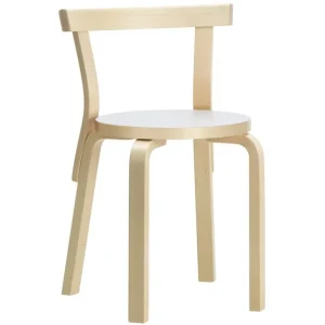 Artek Aalto stol 68, björk - vit laminat