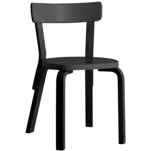 Artek Aalto stol 69, helsvart