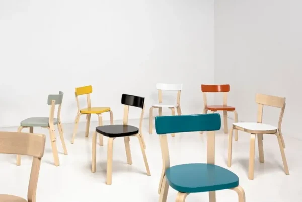 Artek Aalto stol 69, vit