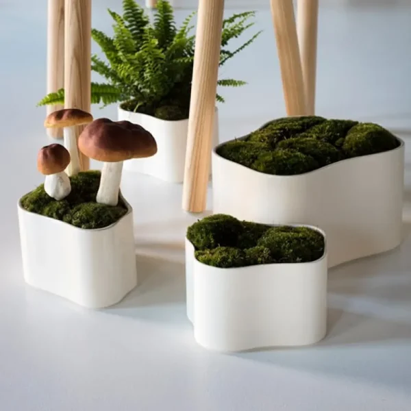Artek Riihitie blomkruka B, medium, vitglansig