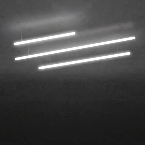 Artemide Alphabet of Light Linear hänglampa, 120 cm, vit