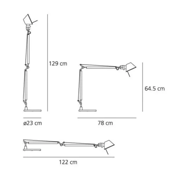 Artemide Tolomeo bordslampa, aluminium