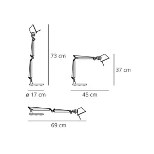 Artemide Tolomeo Micro bordslampa, svart