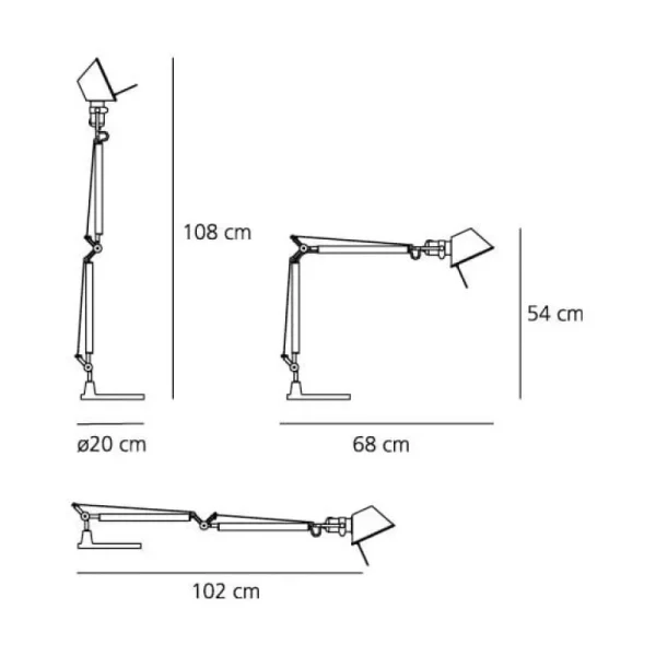 Artemide Tolomeo Mini bordslampa, svart