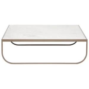 Asplund Tiki soffbord, 90 cm, lågt, nougat - Carrara