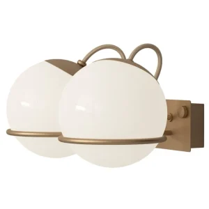 Astep Model 237/2 vägglampa, 14 cm, champagne