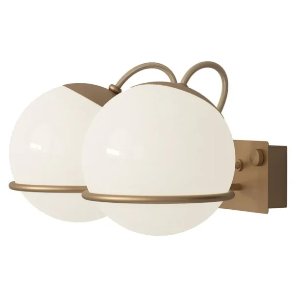 Astep Model 237/2 vägglampa, 14 cm, champagne