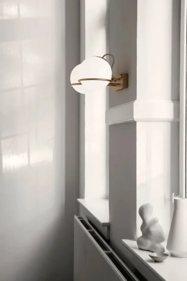 Astep Model 237/2 vägglampa, 14 cm, champagne
