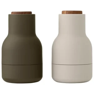 Audo Copenhagen Bottle Grinder 2 st, liten, jaktgrön - beige - valnöt