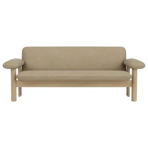 Audo Copenhagen Brasilia soffa, 2-sits, mörkbetsad ek - Bouclé 02