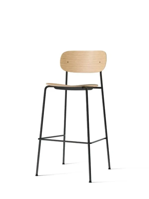 Audo Copenhagen Co barstol 75,5 cm, svart stål - ek