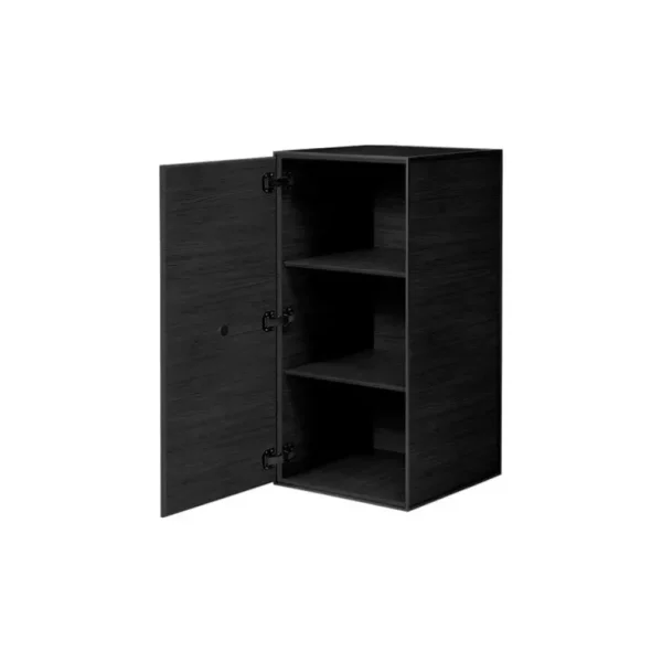 Audo Copenhagen Frame 70 med dörr, 2 hyllor, svartbetsad ask
