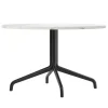 Audo Copenhagen Harbour Column soffbord, 80 cm, svart bas - Eztremoz-marmor
