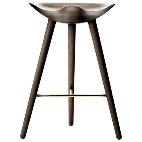 Audo Copenhagen ML42 barstol, 69 cm, brunoljad ek - mässing