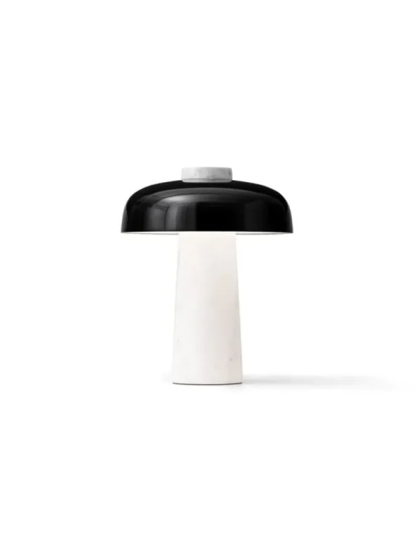 Audo Copenhagen Omvänd bordslampa, svart - carrara marmor