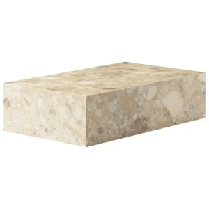 Audo Copenhagen Plinth bord, lågt, Kunis Breccia marmor