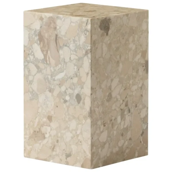 Audo Copenhagen Plinth bord, högt, Kunis Breccia marmor