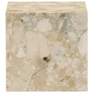 Audo Copenhagen Plinth bord, kub, Kunis Breccia marmor