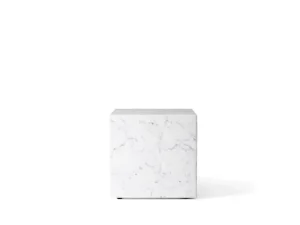 Audo Copenhagen Plinth bord, kub, vit Carrara-marmor