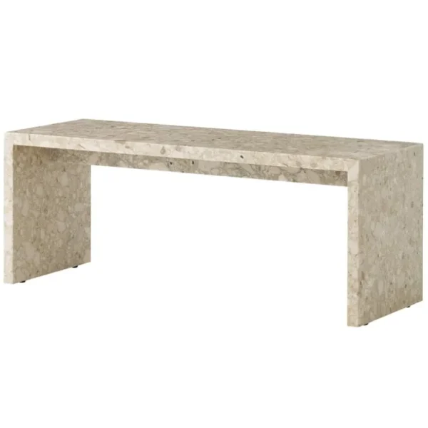 Audo Copenhagen Plinth Bridge bord, Kunis Breccia-marmor