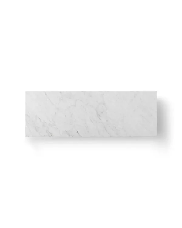 Audo Copenhagen Plinth Bridge bord, vit Carrara-marmor