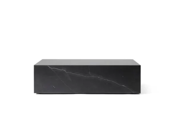 Audo Copenhagen Plinth lågt bord, svart Marquina-marmor